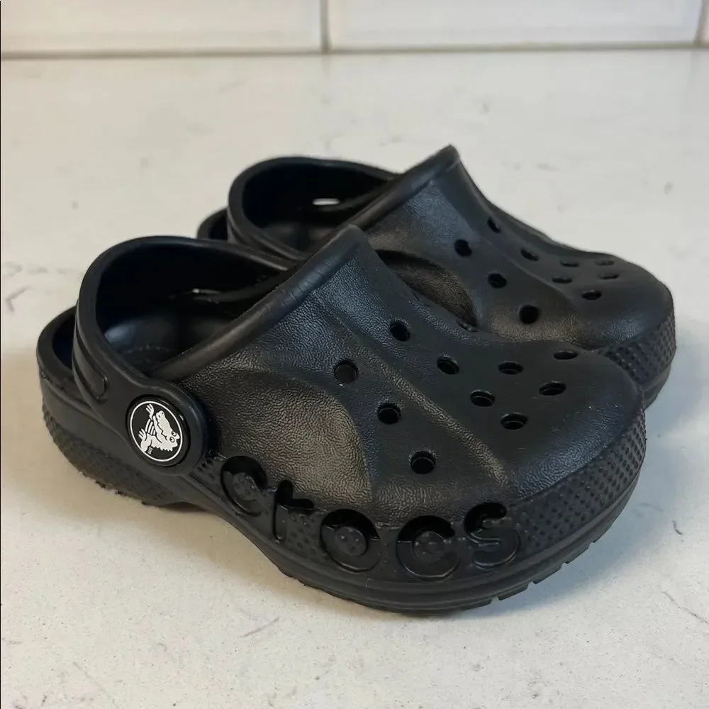 Crocs Kids' Baya Clog Walker - Toddler Kids Black Clogs Size 6